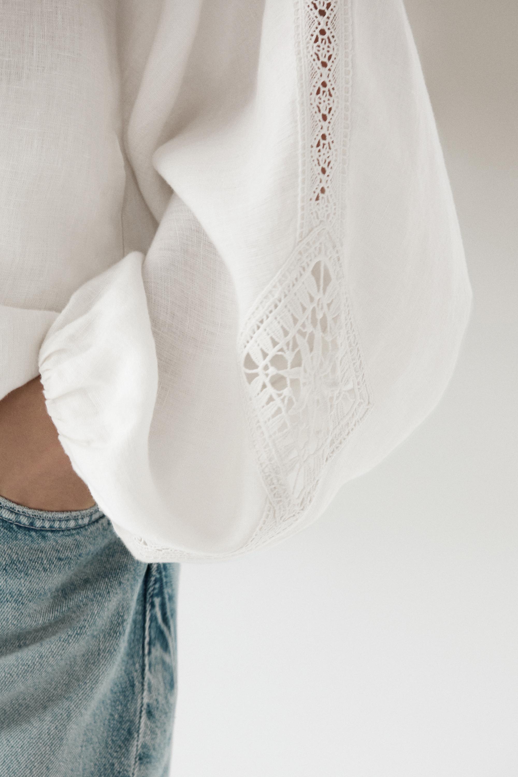 100% linen bomber jacket with embroidered detail